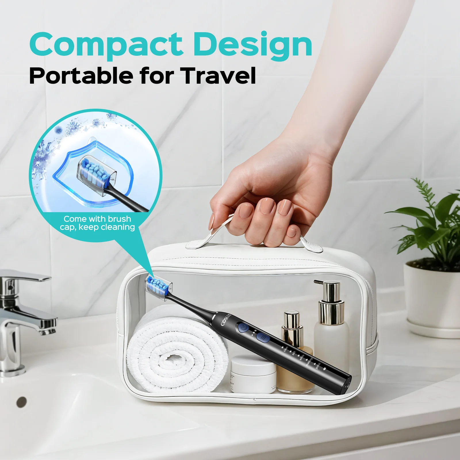 COSLUS C30 Sonic Electric Toothbrush for Adults - Image 10