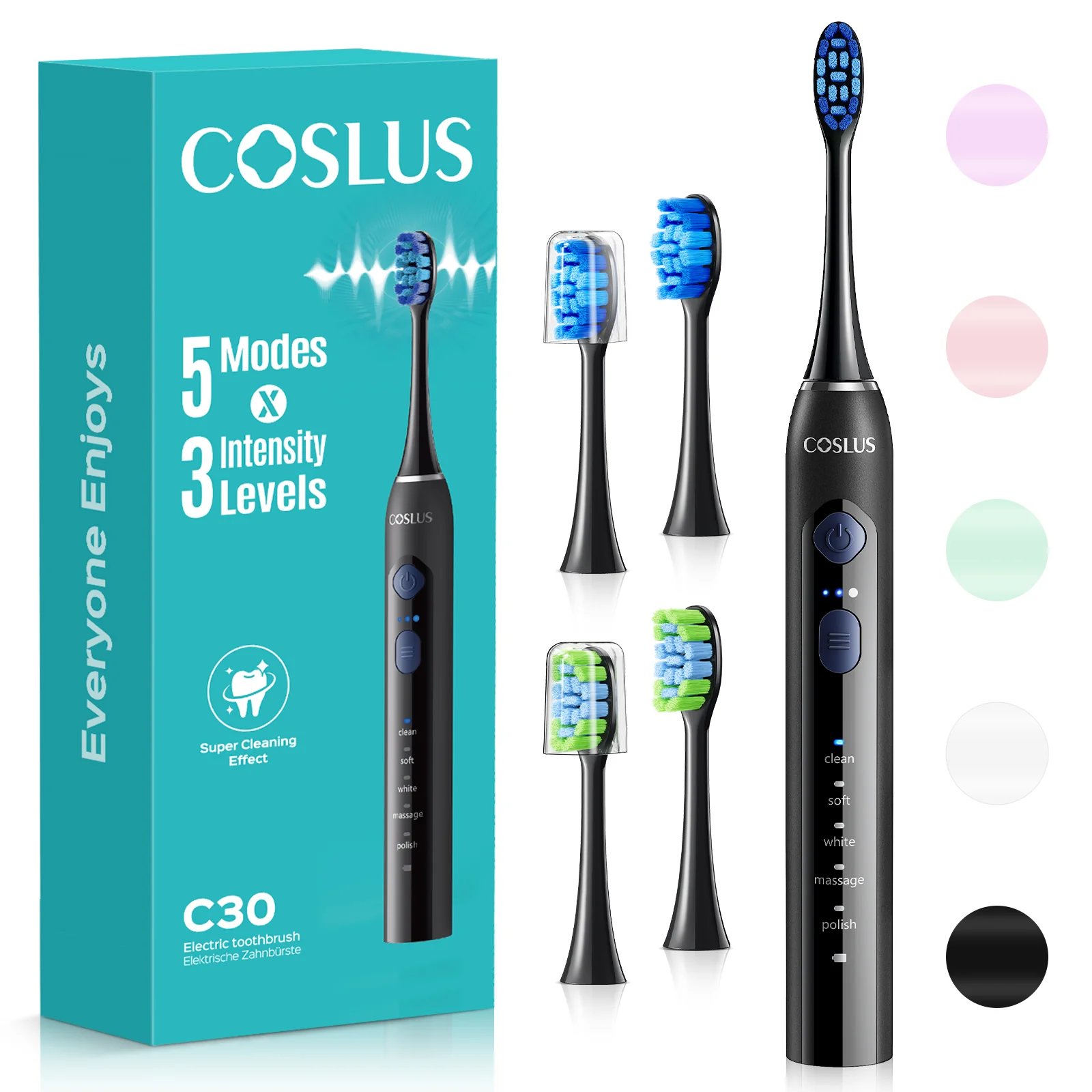 COSLUS C30 Sonic Electric Toothbrush for Adults - Image 4