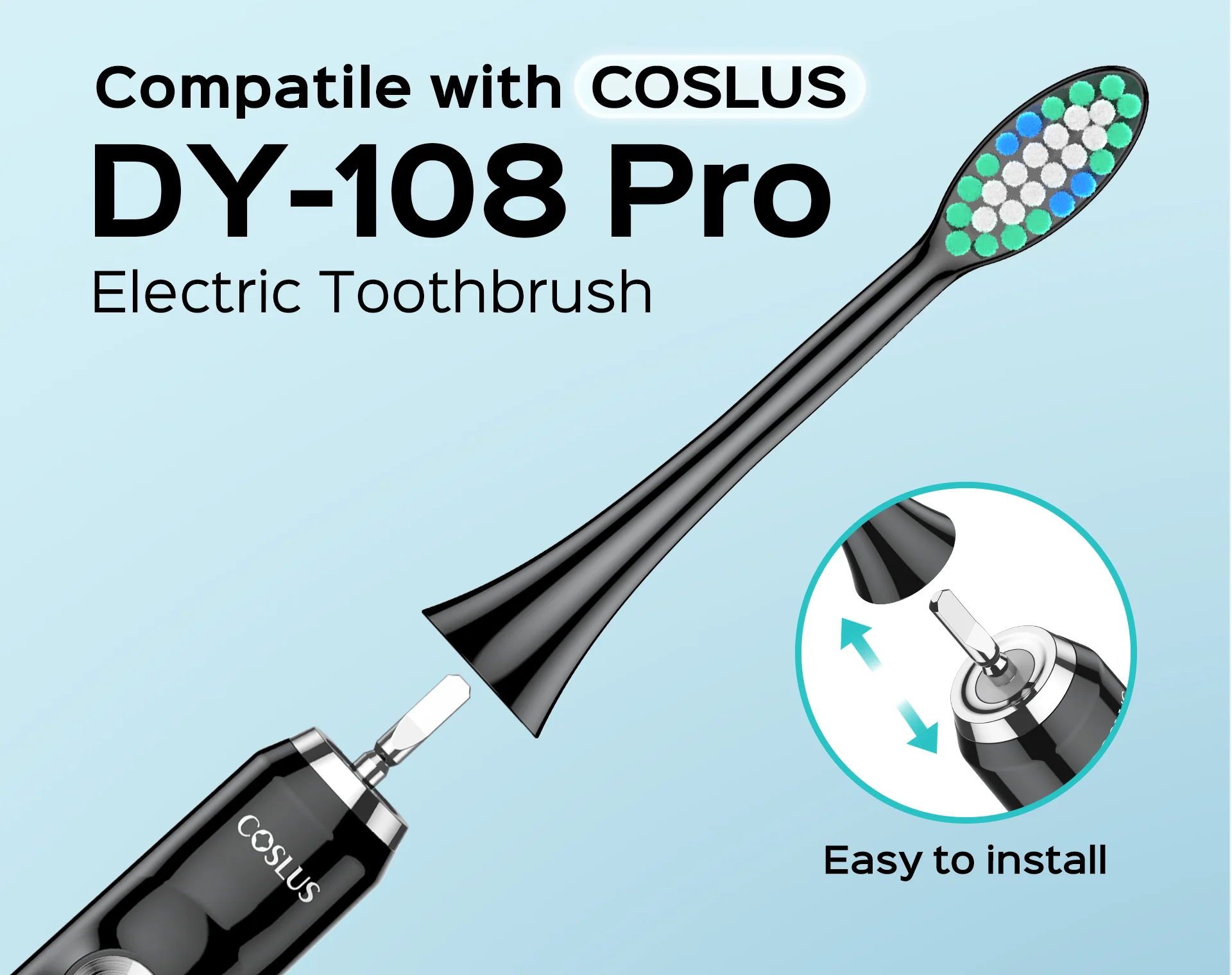 DY-108 Pro Electric Toothbrush Replacement - Image 3